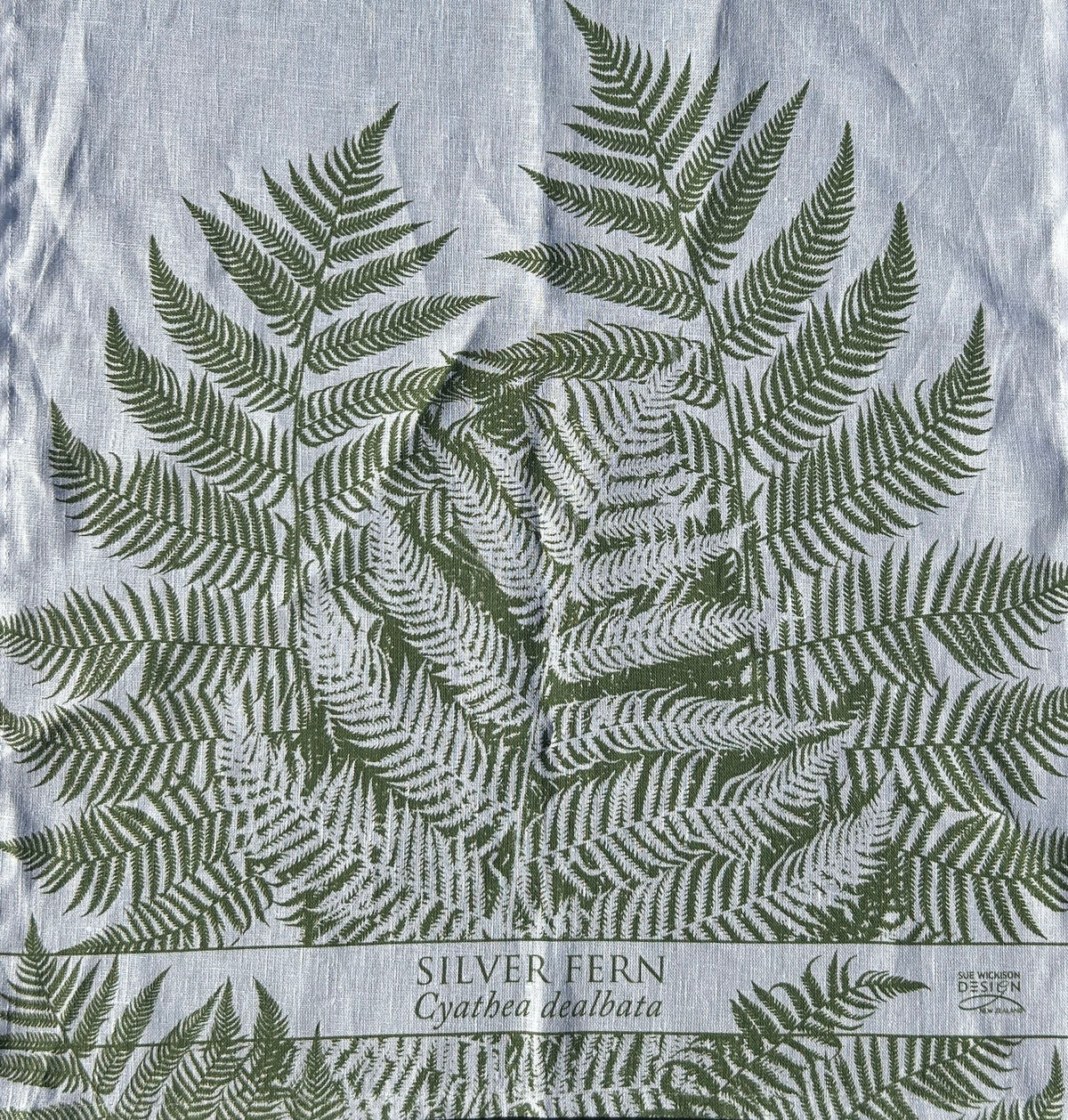 Tea Towel Fern Green - Linen