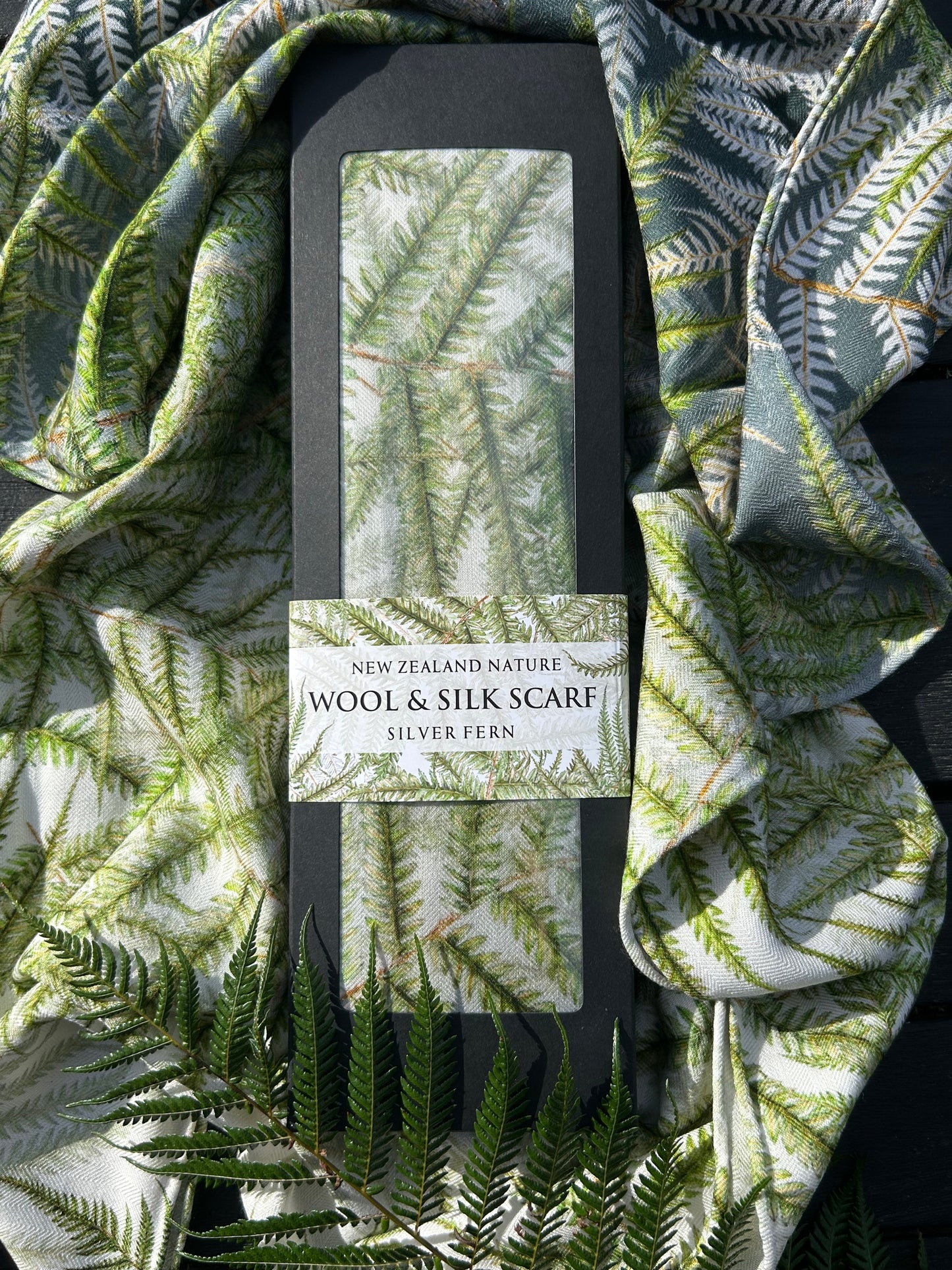Fern Wool & Silk Scarf