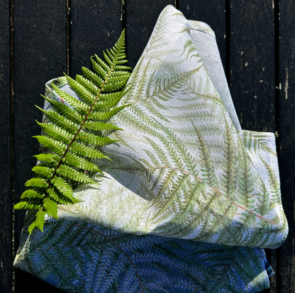 Tea Towel Fern Gradient - Linen
