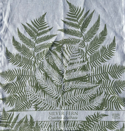 Tea Towel Fern Green - Linen