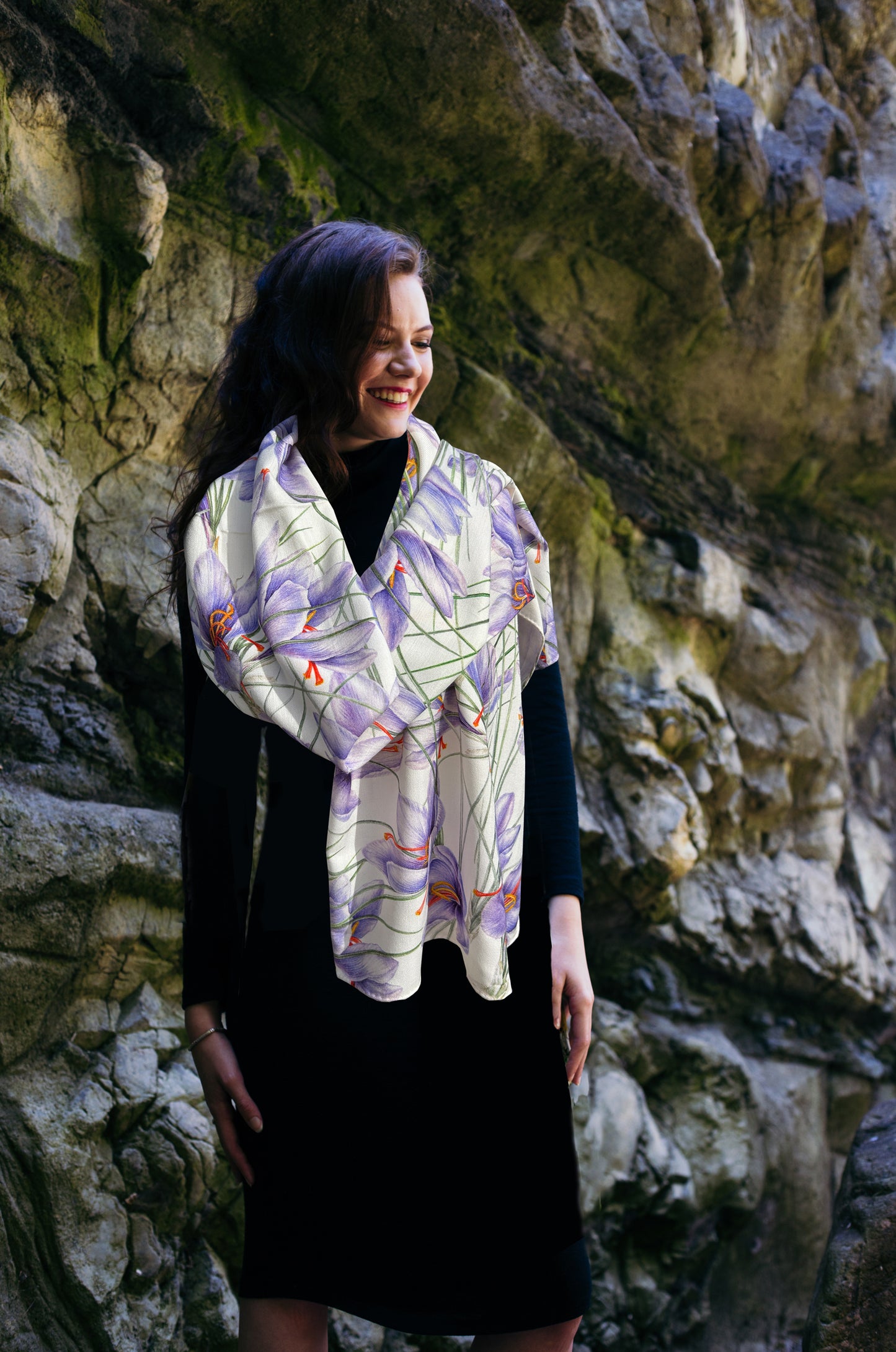 Saffron Crocus Wool & Silk Scarf