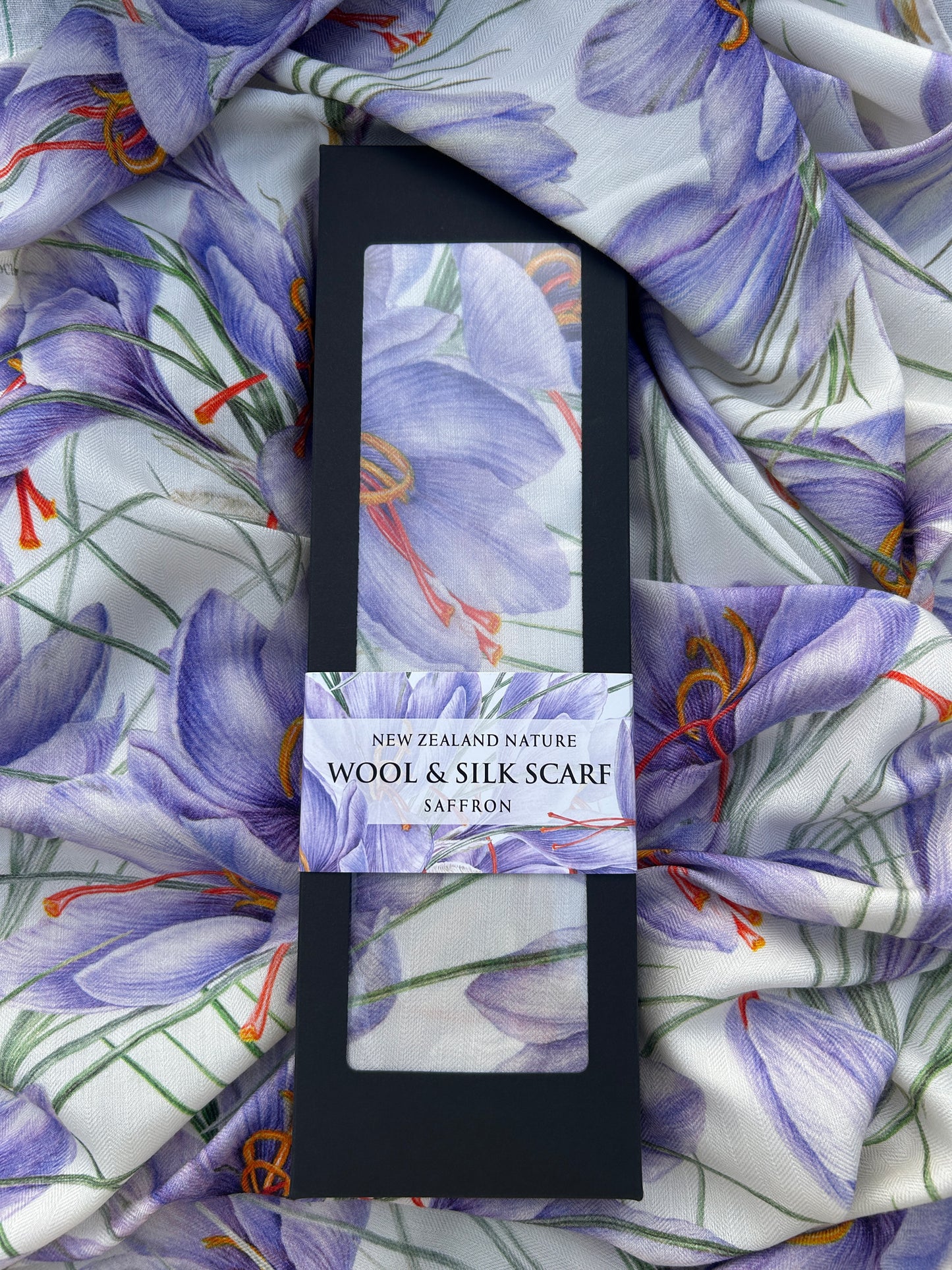 Saffron Crocus Wool & Silk Scarf
