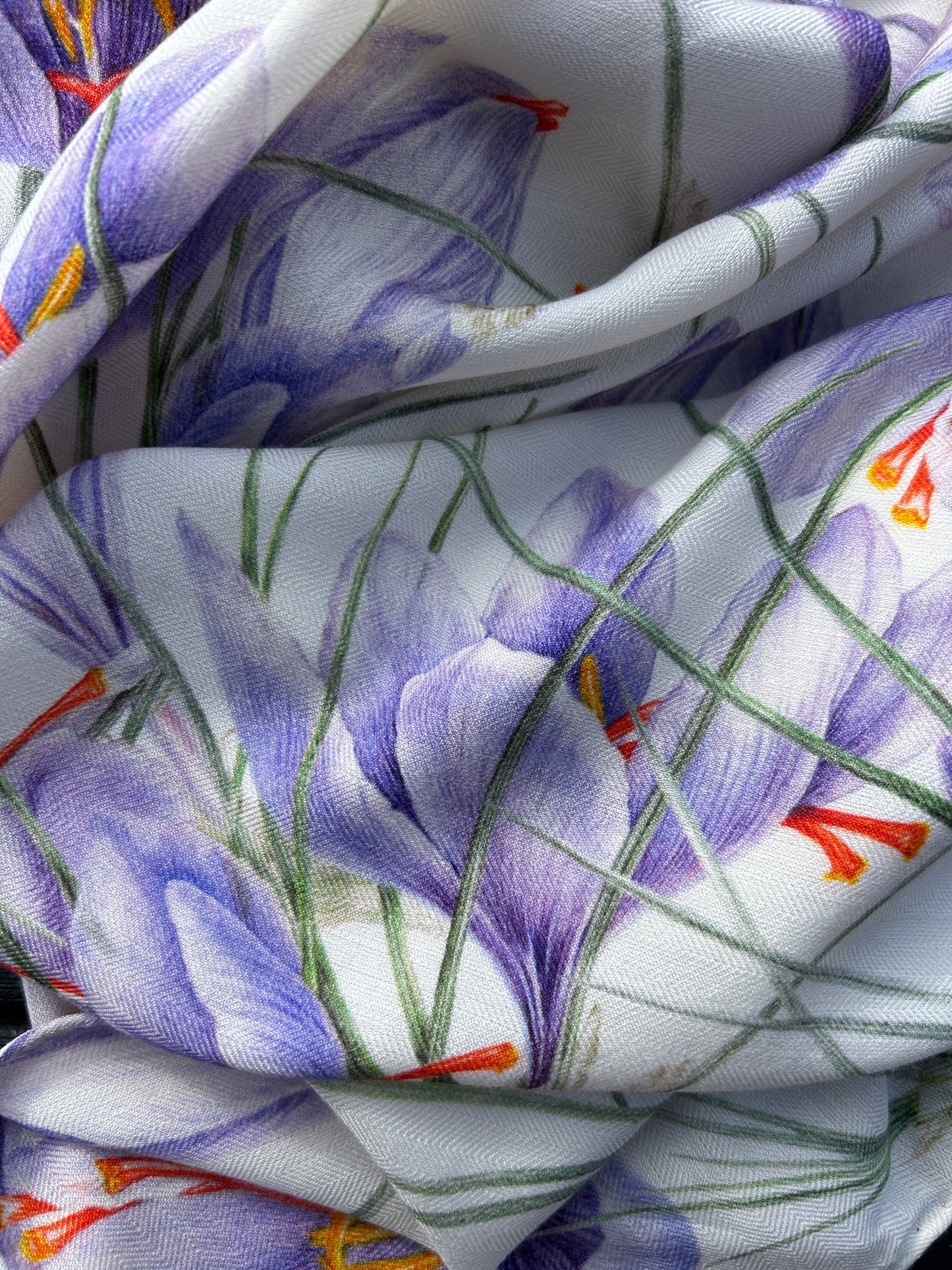 Saffron Crocus Wool & Silk Scarf