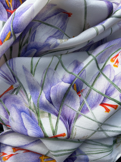 Saffron Crocus Wool & Silk Scarf