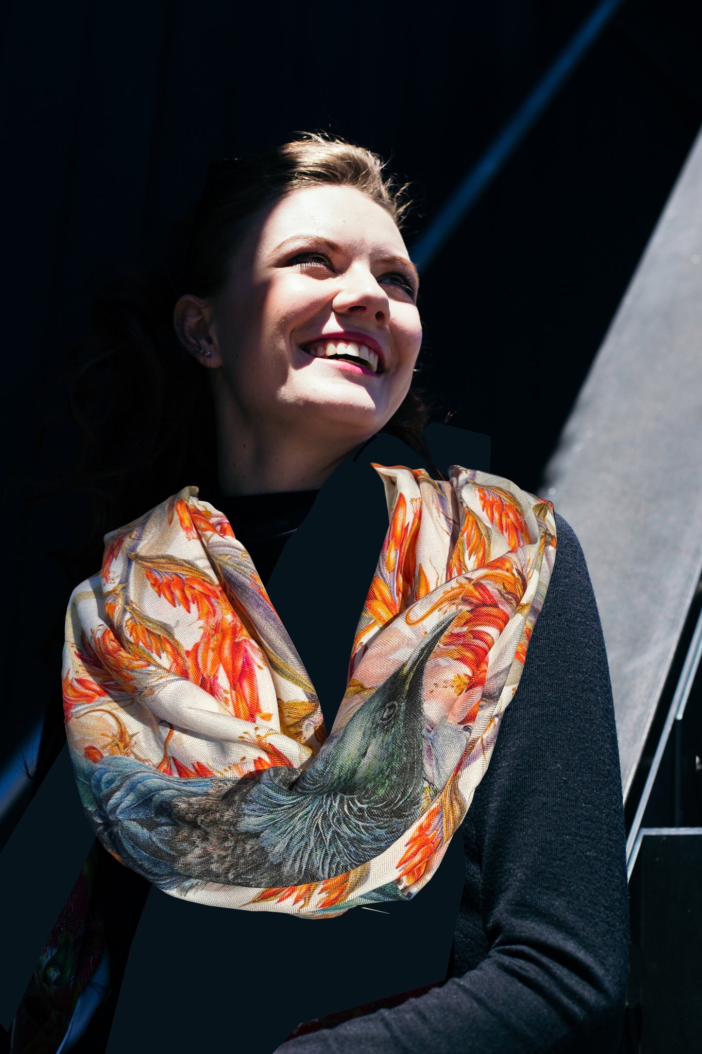 New Zealand Flax & Tui Wool & Silk Scarf